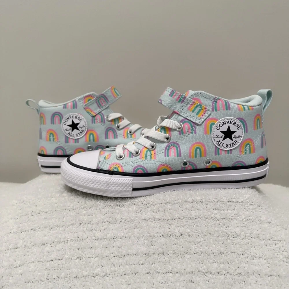 Converse Chuck Taylor All Stars Rainbows Pastel Mid-Top Canvas Sneakers